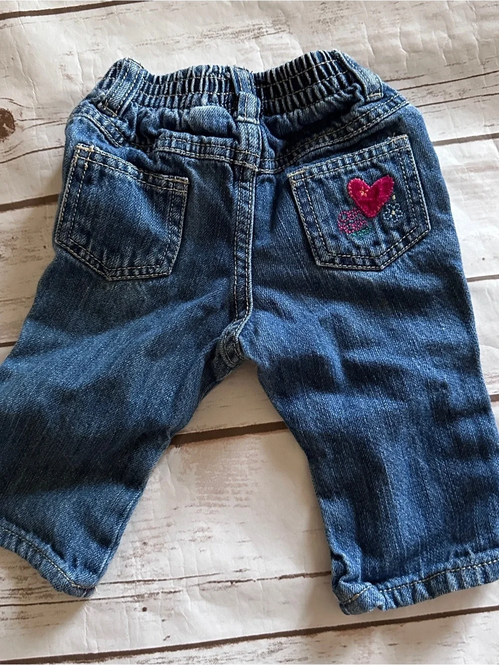 OshKosh B'gosh blue denim pants vintage 2000s 6m vguc
